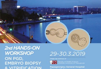 2nd hands-on workshop on PGD, Embryo Biopsy & Vitrification poster