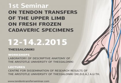 1st Seminar of Upper Limb Tendon Transfer poster