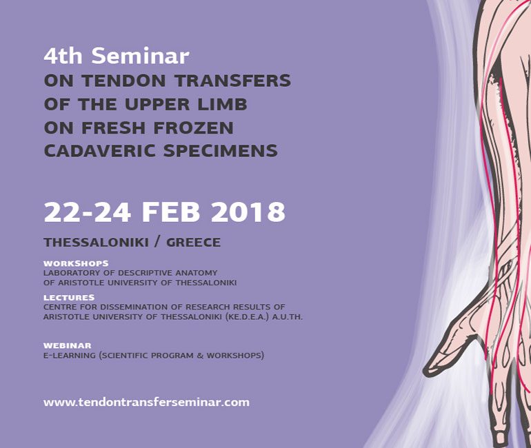 4th Seminar of Upper Limb Tendon Transfer poster