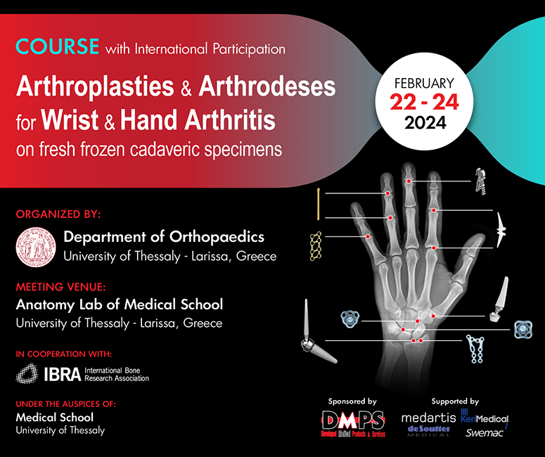 Arthroplasties & Arthrodeses for wrist and hands arthritis
